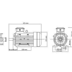 vidaXL 3-faset elektrisk motor 1,5 kW/2 hk 2-polet 2840 o/m aluminium