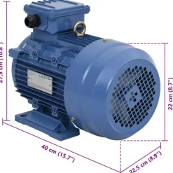 vidaXL 3-faset elektrisk motor 4kW/5,5 hk 2-polet 2840 o/m aluminium