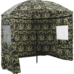 vidaXL Fisker Parasol Camouflage 240 x 210 cm Oxford polyester
