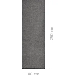 vidaXL fladvævet udendørstæppe 80x250 cm grå