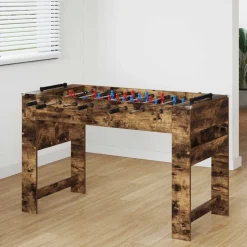 vidaXL Fodboldbord Røget eg 125 x 60,5 x 80 cm Konstrueret træ