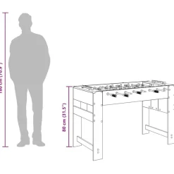 vidaXL Fodboldbord Røget eg 125 x 60,5 x 80 cm Konstrueret træ