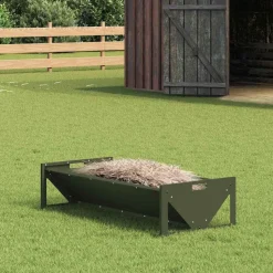 vidaXL Fodertrug til husdyr Oliven grøn 108 x 50 x 28 cm