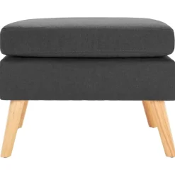 vidaXL fodskammel stof mørkegrå