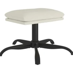 vidaXL fodskammel 60x60x36 cm fløjl cremefarvet