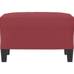 vidaXL fodskammel 60x50x41 cm kunstlæder Vinrød