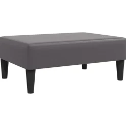 vidaXL fodskammel 77x55x31 cm kunstlæder grå