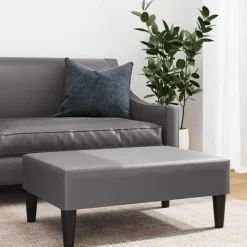 vidaXL fodskammel 77x55x31 cm kunstlæder grå