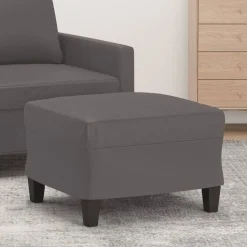 vidaXL fodskammel 60x50x41 cm kunstlæder grå