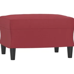 vidaXL fodskammel 60x50x41 cm kunstlæder Vinrød