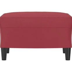 vidaXL fodskammel 60x50x41 cm kunstlæder Vinrød
