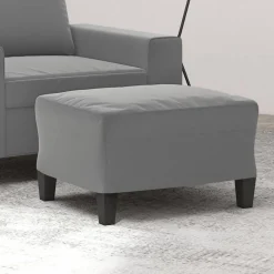 vidaXL fodskammel 60x50x41 cm mikrofiberstof mørkegrå