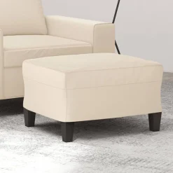 vidaXL fodskammel 60x50x41 cm mikrofiberstof beige
