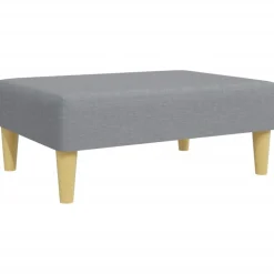 vidaXL fodskammel 77x55x31 cm stof lysegrå
