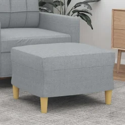 vidaXL fodskammel 60x50x41 cm stof grå