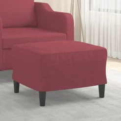 vidaXL fodskammel 60x50x41 cm stof vinrød