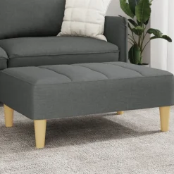 vidaXL fodskammel 77x55x31 cm stof mørkegrå