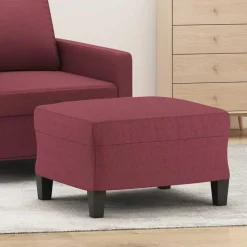 vidaXL fodskammel 60x50x41 cm stof vinrød