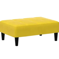 vidaXL fodskammel 77x55x31 cm velour gul