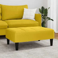vidaXL fodskammel 77x55x31 cm velour gul