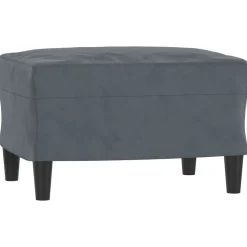 vidaXL fodskammel 60x50x41 cm velour mørkegrå