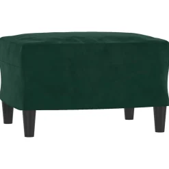 vidaXL fodskammel 60x50x41 cm velour mørkegrøn
