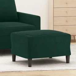 vidaXL fodskammel 60x50x41 cm velour mørkegrøn
