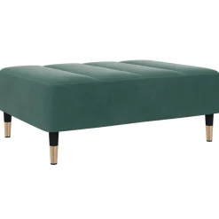 vidaXL fodskammel 77x55x31 cm velour mørkegrøn