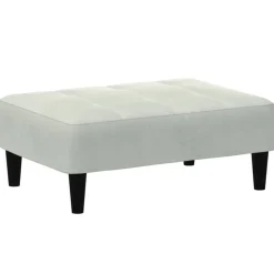 vidaXL fodskammel 77x55x31 cm velour lysegrå