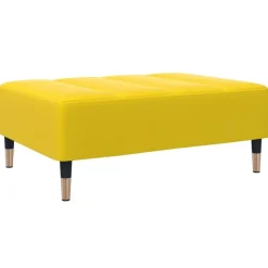 vidaXL fodskammel 77x55x31 cm velour gul