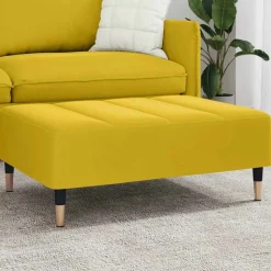 vidaXL fodskammel 77x55x31 cm velour gul