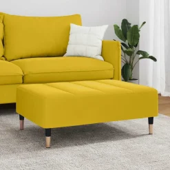 vidaXL fodskammel 77x55x31 cm velour gul