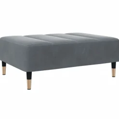 vidaXL fodskammel 77x55x31 cm velour mørkegrå