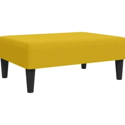 vidaXL fodskammel 77x55x31 cm velour gul