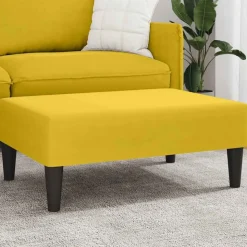 vidaXL fodskammel 77x55x31 cm velour gul