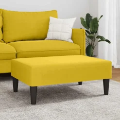 vidaXL fodskammel 77x55x31 cm velour gul
