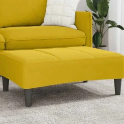 vidaXL fodskammel 77x55x31 cm velour gul