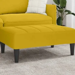 vidaXL fodskammel 77x55x31 cm velour gul