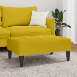 vidaXL fodskammel 77x55x31 cm velour gul