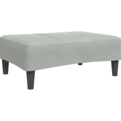 vidaXL fodskammel 77x55x31 cm velour lysegrå