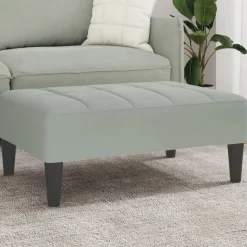 vidaXL fodskammel 77x55x31 cm velour lysegrå