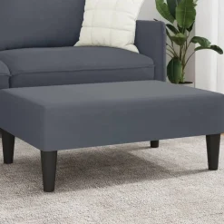 vidaXL fodskammel 77x55x31 cm velour mørkegrå