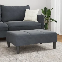 vidaXL fodskammel 77x55x31 cm velour mørkegrå