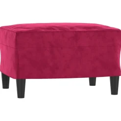 vidaXL fodskammel 60x50x41 cm velour vinrød