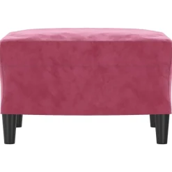 vidaXL fodskammel 60x50x41 cm velour vinrød