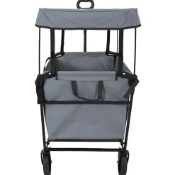 vidaXL Foldbar håndvogn Grå 105 x 56.5 x 116 cm Oxford Stof