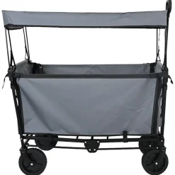 vidaXL Foldbar håndvogn Grå 105 x 56.5 x 116 cm Oxford Stof