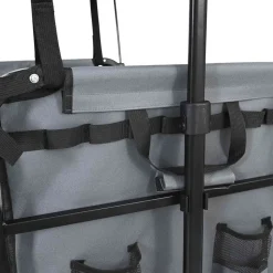 vidaXL Foldbar håndvogn Grå 105 x 56.5 x 116 cm Oxford Stof