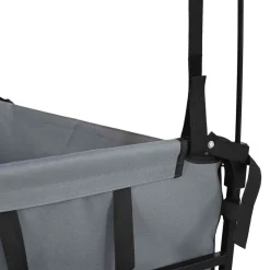 vidaXL Foldbar håndvogn Grå 105 x 56.5 x 116 cm Oxford Stof