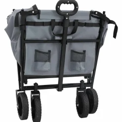 vidaXL Foldbar håndvogn Grå 105 x 56.5 x 116 cm Oxford Stof